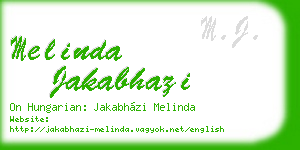 melinda jakabhazi business card